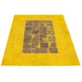thumbnail image 1 of ECARPETGALLERY 5'0" x 8'0" Contemporary Cowhide Patchwork Handmade Area Rug for Living Room, Dining Room and Bedroom in Yellow, 1 of 9