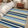 thumbnail image 5 of Kitchen Mats for Floor 3x5 Ft, Blue Yellow Striped Non Slip Area Rugs for Kitchen Bedroom Entryway, Farmhouse Stripes Vintage Washable Carpet Runner Rug Floor Mats for Bedroom Home Decor, 5 of 9