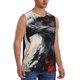 thumbnail image 2 of Balery Red Black Ink Style Bald Eagle Camisetas sin mangas para hombre, absorbe la humedad y protege contra el mal olor.-Small, 2 of 7