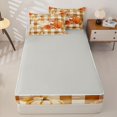 thumbnail image 4 of Manfei Classic Halloween Pumpkin Lantern Zipper Full Size Comforter Sets with Fitted Sheet and 2 Pillowcases,White Ghost Print Zipper Bedding Set,Light Gray Reversible,4 Pieces, 4 of 7