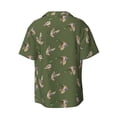 thumbnail image 4 of Goofa Birds Wild Ducks Printed Men's Casual Short-sleeved Shirt,Lightweight Breathable Button-down,Summer Casual men's top,Versatile Fashion shirt-Large, 4 of 7