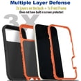 thumbnail image 4 of iPhone 17 Case Cover 3 Layer Rugged / Heavy Duty / Shockproof 6.1" Orange, 4 of 6