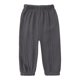 thumbnail image 4 of Niños pantalones niñas Color sólido suelto de ajuste casual deportivo cónico con bolsillos laterales cintura Niños niñas vestido pantalones, 4 of 8