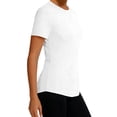 thumbnail image 3 of Uootdi T Shirts for Women Short Sleeve Solid Running Tops Daily Active Style Quick Dry Breathable Fitted Shirts Gift, 3 of 7