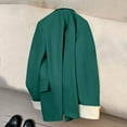 thumbnail image 4 of Loopsun Womens Jackets, Blazers for Women, Women's Fashion Casual Solid Turndown Collar Long Sleeve Blouse Blazer with Pocket Army Green L, 4 of 4