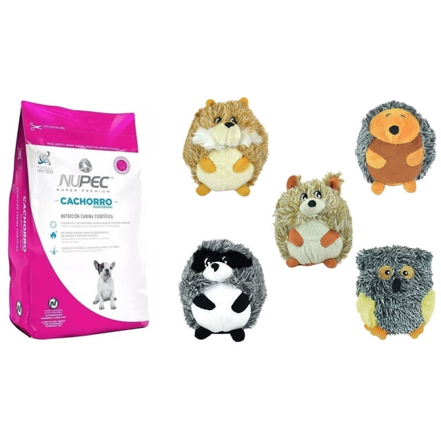 Paquete Nupec cachorro razas pequeñas 8 kg + 1 juguete barrigon squeaker Fancy pets