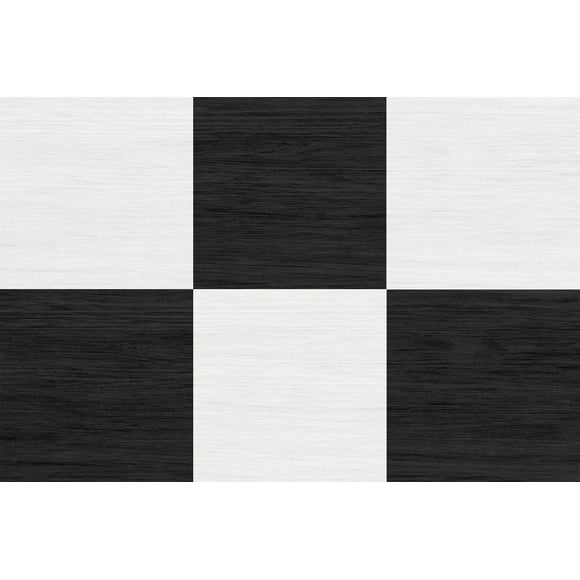FloorPops Lawrence noir  Carreaux de sol peler et coller, lot de 2