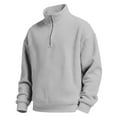 thumbnail image 6 of Chiccall Mens Casual Quarter Zip Sweatshirts Loose Fit Vintage Textured Knit Mock Neck Sweatshirt Pullover Fashion Outerwear, 6 of 7