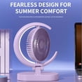 thumbnail image 7 of HOZVOMI Portable USB Charging Fan with Light Foldable Desk Fan 3 Speed Adjustable Quiet Operation Night Light for Home Office Travel, 7 of 7
