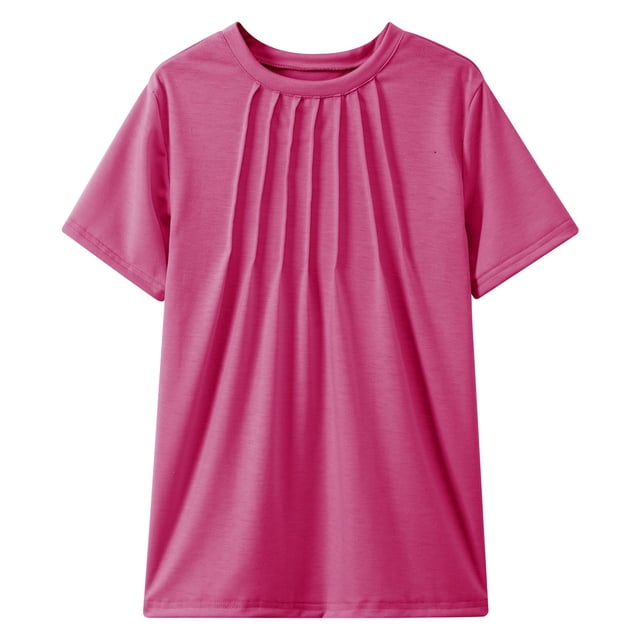 T-shirts pour Filles, Manches Courtes, Tendance, Été, 5-6 Ans, Mode