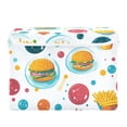 thumbnail image 7 of Yayeee Collapsible Cube Storage Bin with Lid Fabric Closet Decorative Basket with Handles, Bubbles Hamburger, 7 of 7