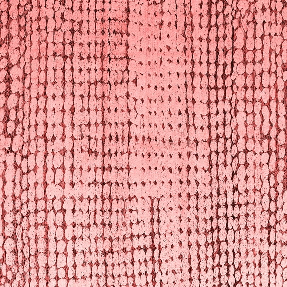 Ahgly Company Indoor Square Solid Red Modern Area Rugs, 4' Square