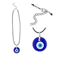 thumbnail image 1 of Collar brillar con colgante de ojo de cristal de 3cm 2 uds, 1 of 5