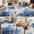 thumbnail image 6 of Abstract Mottled Texture Area&nbsp;Rug 8x10ft Vintage Gary Blue Gradient Non-Slip&nbsp;Washable Square&nbsp;Rugs Soft Felt Indoor Floor Mat for Bedroom Kitchen Living Room Bathroom, 6 of 9