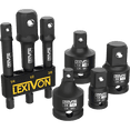 thumbnail image 2 of LEXIVON Impact Socket Adapter Combo Kit, 7-piece Increaser, Reducer & Extension Set | 1/4"-3/8"-1/2" Impact Driver Conversions, Active Rust Protection By Black-Phosphate Coating Treatment (LX-109), 2 of 3