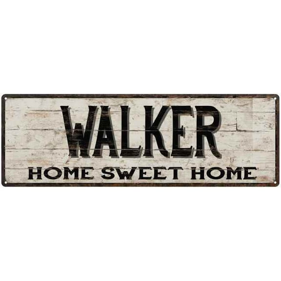 WALKER Rustic Home Sweet Home Sign Gift 6x18 Metal Decor 106180084028