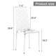 Dining Chairs Set of 2, Modern PU Leather Armless Chairs with High Back & Padded Cushion Seat & Metal Legs,Dinner Chairs Side Chairs for Kitchen Restaurant Living Room - image 7 of 7