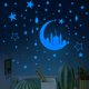 thumbnail image 1 of Glow in The Dark Stars for Ceiling, Bright Blue Glow in The Dark Stars and Moon Wall Stickers Luminous Ceiling Stars Glow in The Dark Wall Decals Ceil, 1 of 5