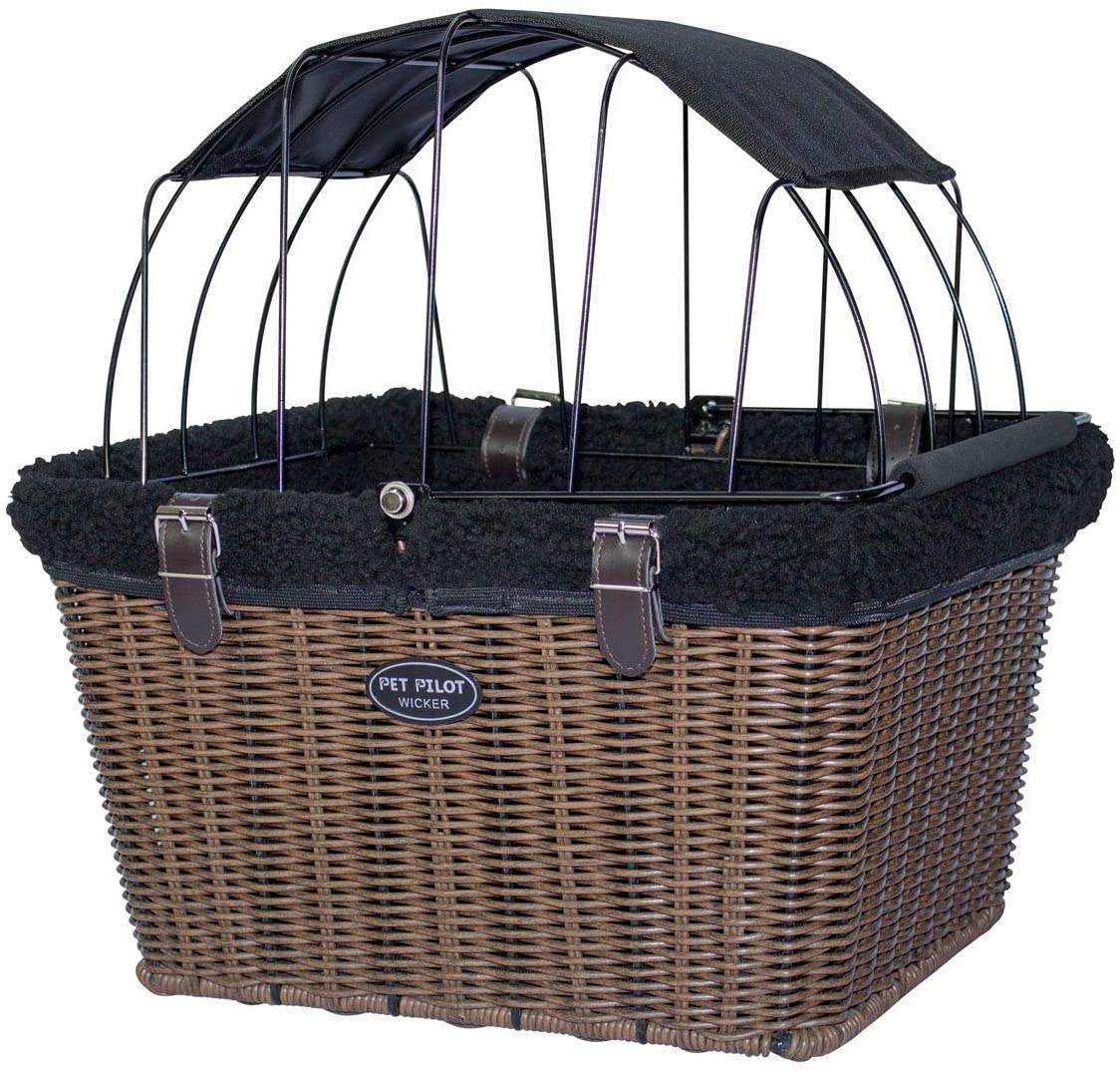 wicker dog basket for bike