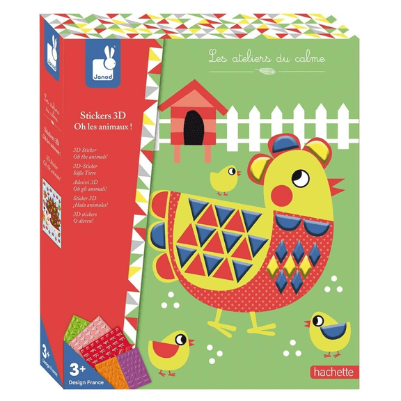 Hachette - 3D Stickers Animals