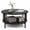 Black, variant on 2-Tier Round Coffee Table with Storage Shelf ,Modern Center Table Cocktail Tea Table for Living Room,Walnut