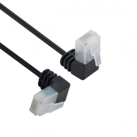 Xiwai Cable Ultra Slim Cat6 Ethernet Cable RJ45 Up Angled 25cm UTP Network Cable Patch Cord 90 Degree Cat6a Lan for Laptop Router TV BOX