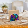 thumbnail image 6 of Yayeee Napkin Holder for Table Kitchen Paper Tissue Organization, Vibrant Stained Glass Pattern, 6 of 8