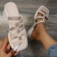 thumbnail image 1 of Sandalias de verano para mujer, sandalias con cuña, zapatos romanos de cristal, zapatillas informales con punta abierta Wmkox8yii  ytu8259, 1 of 8