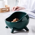 thumbnail image 4 of Moyic Bandeja decorativa de cerámica de cerámica: soporte de control remoto funcional y elegante para sala de estar Almacenamiento y organización del hogar verde claro pequeño, 4 of 6