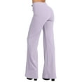 thumbnail image 2 of J. METHOD Women’s High Waisted Sailor Bell Bottom Elastic Waist Long Pants Made in USA NEWP44 Lavender L, 2 of 5