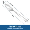 thumbnail image 2 of Dinner Forks,Top Food Grade Stainless Steel Silverware Forks,Table Forks,Flatware Forks,8 Inches,Mirror Finish & Dishwasher Safe,Use for Home,Kitchen or Restaurant, 2 of 7