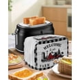 thumbnail image 5 of Fsddascl Farmhouse Cabin Toaster Cover 2 Slice, Small Kitchen Appliance Covers, Country Vintage House Wood Grain Pliad Toaster Oven Cover with Loop, Bread Machine Cover Dust Cover Protection, 5 of 5