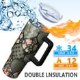 thumbnail image 5 of OBREWU Pioneer Flower Tumbler with Handle and Lid,40oz Pioneer Flower Double Wall Vacuum Insulated Tumbler,Pioneer Flower Cups Gift for Women and Men, 5 of 7