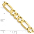 thumbnail image 5 of 10K Yellow Gold Jbsp's 6mm Concave Figaro Bracelet (22 X 6) Made In South Africa 8102-22, 5 of 5