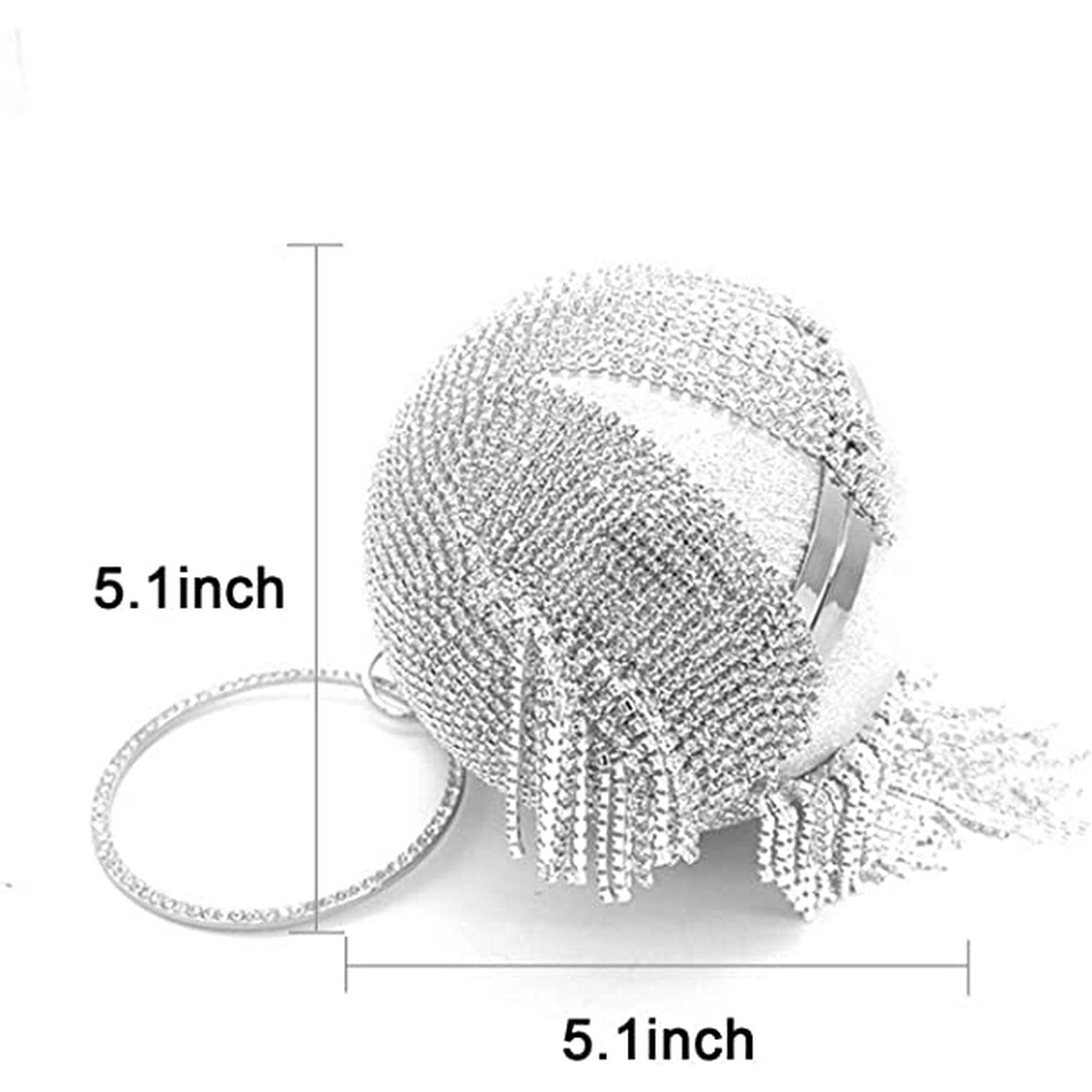 Cage sphere clutch bag silver deals