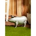 thumbnail image 3 of Silver Galvanized Pig Sculpture, 3 of 6