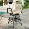 thumbnail image 3 of MF Studio 7-Piece Outdoor Patio Swivel Bar Set Dining Set, All-Weather Rattan Bar Height Table Set with Removable Cushions, 67” Rectangle Bar Table, 3 of 10
