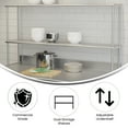 thumbnail image 4 of Flash Furniture Commercial Grade 430 Stainless Steel 18 Gauge NSF Certified 60" x 12" Metal Kitchen Double Overshelf, 4 of 10