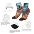 thumbnail image 5 of Pofeuu Blue Dragon And White Tiger Print 30cm Socks, Adult Running Hiking Socks for Youth and Adult, 5 of 7