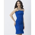 thumbnail image 3 of Moomaya Party Wear Smocked Dress For Women, Strappy Bodycon Dress, 3 of 9