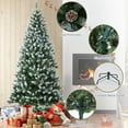 thumbnail image 4 of Snow Flocked Artificial Christmas Tree,  Christmas Tree with Pinecones, Xmas Trees with Hinged Structure & Foldable Metal Stand, Easy Setup for Holiday Decor, 4 of 10