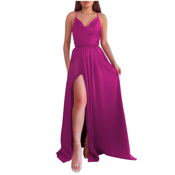 Vestidos Para Mujer Vestidos Casuales de Moda Erógeno Sling Erógeno Espalda Abierta Color Sólido Vestido Sin Mangas Con Cuello Odeerbi ODB156581
