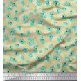 thumbnail image 1 of Soimoi Beige Cotton Duck Fabric Stripe & Wild Flower Floral Print Sewing Fabric Yard 56 Inch Wide, 1 of 3