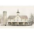 thumbnail image 3 of Deiter, Lori 24x17 Black Modern Framed Museum Art Print Titled - Christmas Star Barn with Lights, 3 of 5