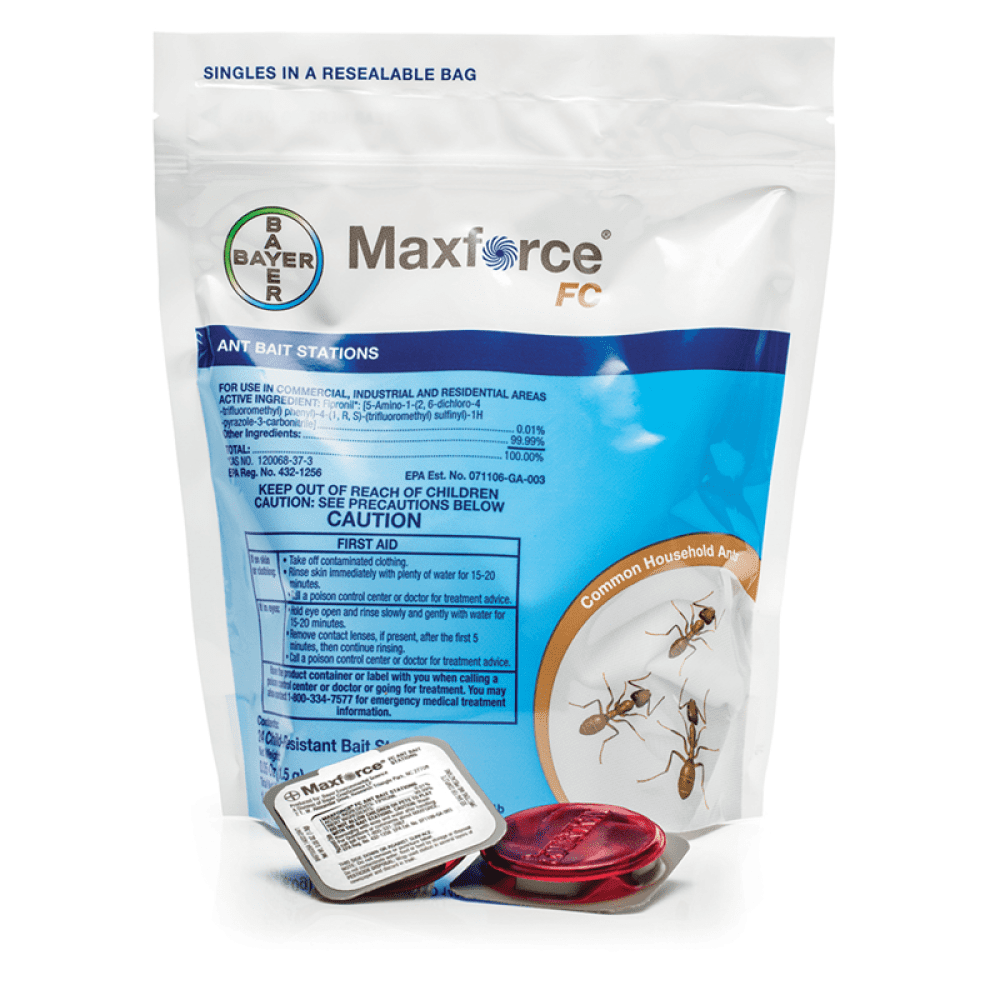 Maxforce FC Ant Bait Stations - Kills Odorous, Pharoah and Common Ant Species- 1 Case (4 x 24 ct Bags) by Bayer