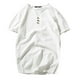 thumbnail image 2 of Blusas y camisas de manga corta con cuello en V para hombre, cómodas, lisas, de manga corta, con cuello en V, estilo jersey, informales, de poliéster., 2 of 3