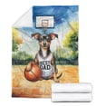 thumbnail image 2 of Happy Father's Day Rat Terrier Playing Basketball with Best Dad Jersey Cozy Fleece Blanket Ratty Dog Lover Warm Soft Throw Blanket - 13006, 2 of 5