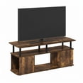 thumbnail image 2 of Furinno JAYA TV Stand, 3-Tier Entertainment Center with Open Shelf, TV Console for TV up to 50 Inch with Side Open Storage Compartments, for Living Room, Bedroom, Amber Oak, 2 of 5