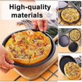 thumbnail image 3 of 2 platos para pizza, revestimiento antiadherente, plato redondo para pizza, bandeja para pizza antiadherente de acero al carbono, horno para barbacoa, para restaurantes y horneado de pizza en casa, 3 of 5