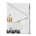 thumbnail image 2 of Spanish Soft Flannel Fleece Throw Blanket, Te Quiero Hoy Manana Y Siempre Love Words with Heart on Arrow Valentines, Cozy Plush for Indoor and Outdoor Use, 60" x 80", Black Camel White, by Ambesonne, 2 of 5